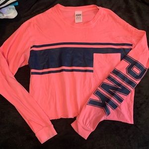 VS PINK Long Sleeved Crop Top
